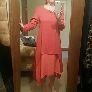 Layered overlay midi swing NWT